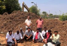 జిల్లెలగూడ చందన చెరువును డంపింగ్ యార్డ్ గా మార్చారు